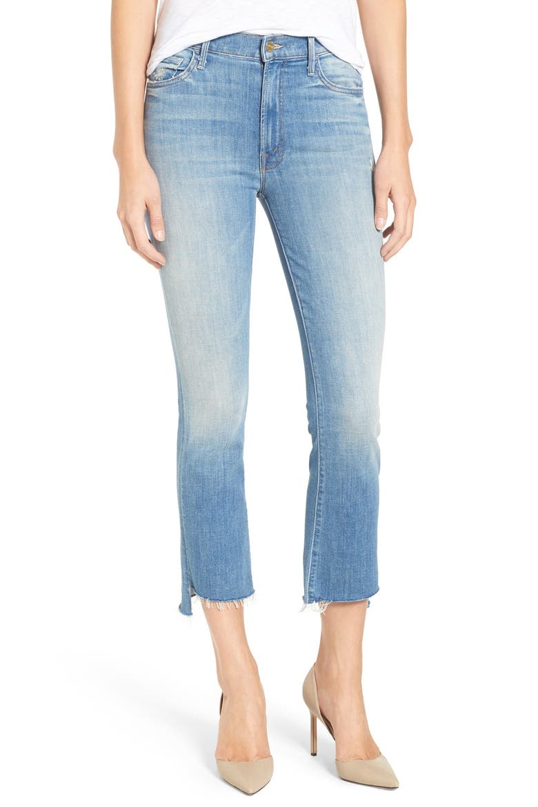 'The Insider' Crop Step Fray Jeans, Main, color, SHAKE WELL
