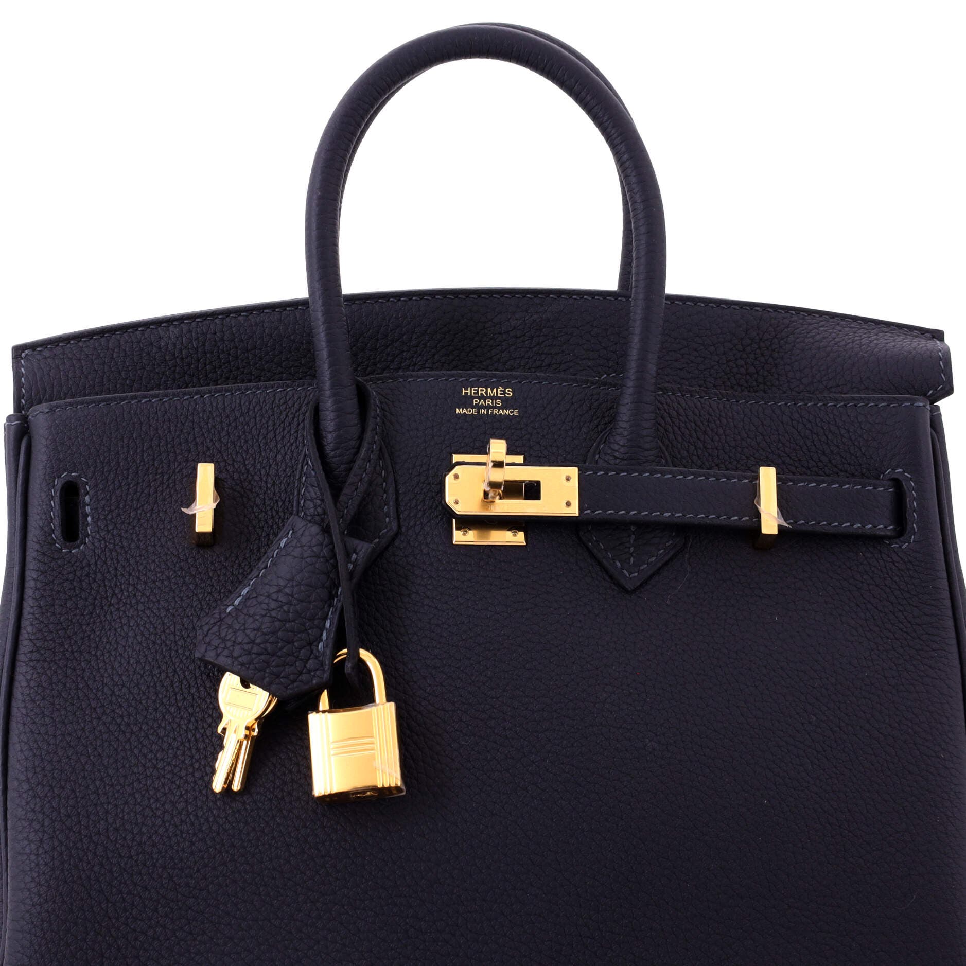 Pre-Owned Hermes Birkin Handbag Blue Togo with Gold Hardware 25, Alternate, color, Caban