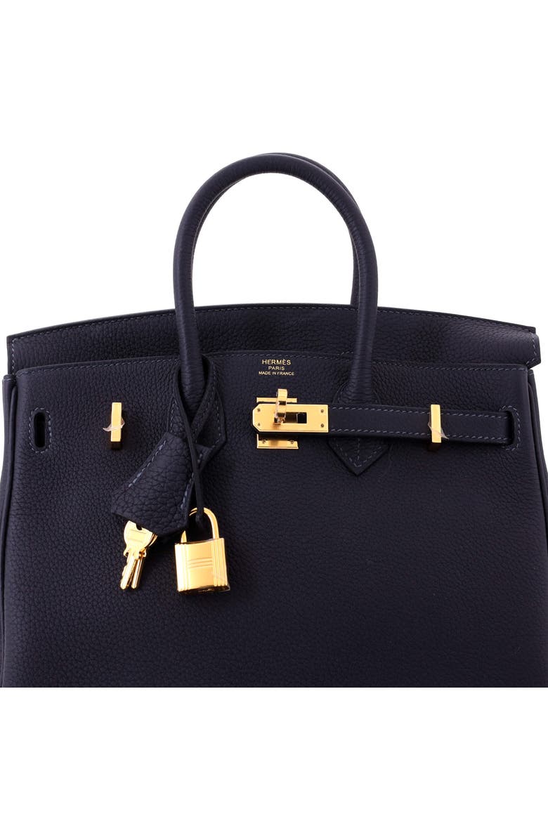 Pre-Owned Hermes Birkin Handbag Blue Togo with Gold Hardware 25, Alternate, color, Caban
