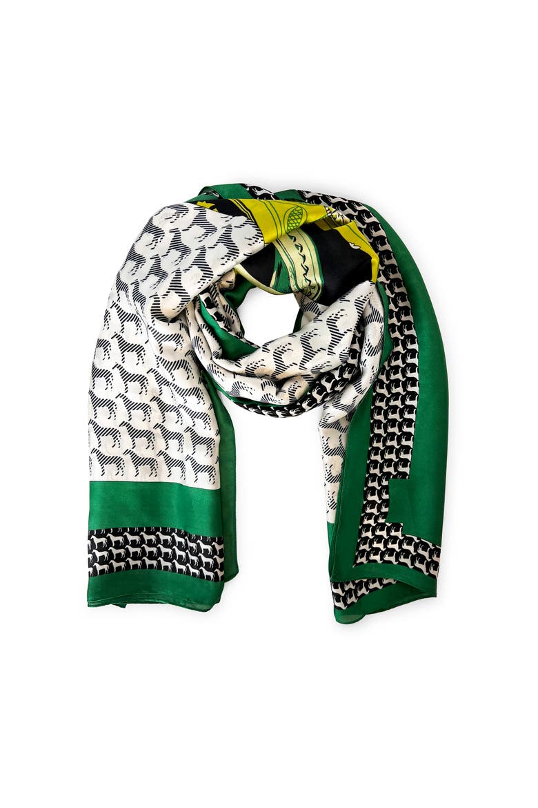 The Majestic - Lightweight Scarf, Alternate, color, Green/White/Black