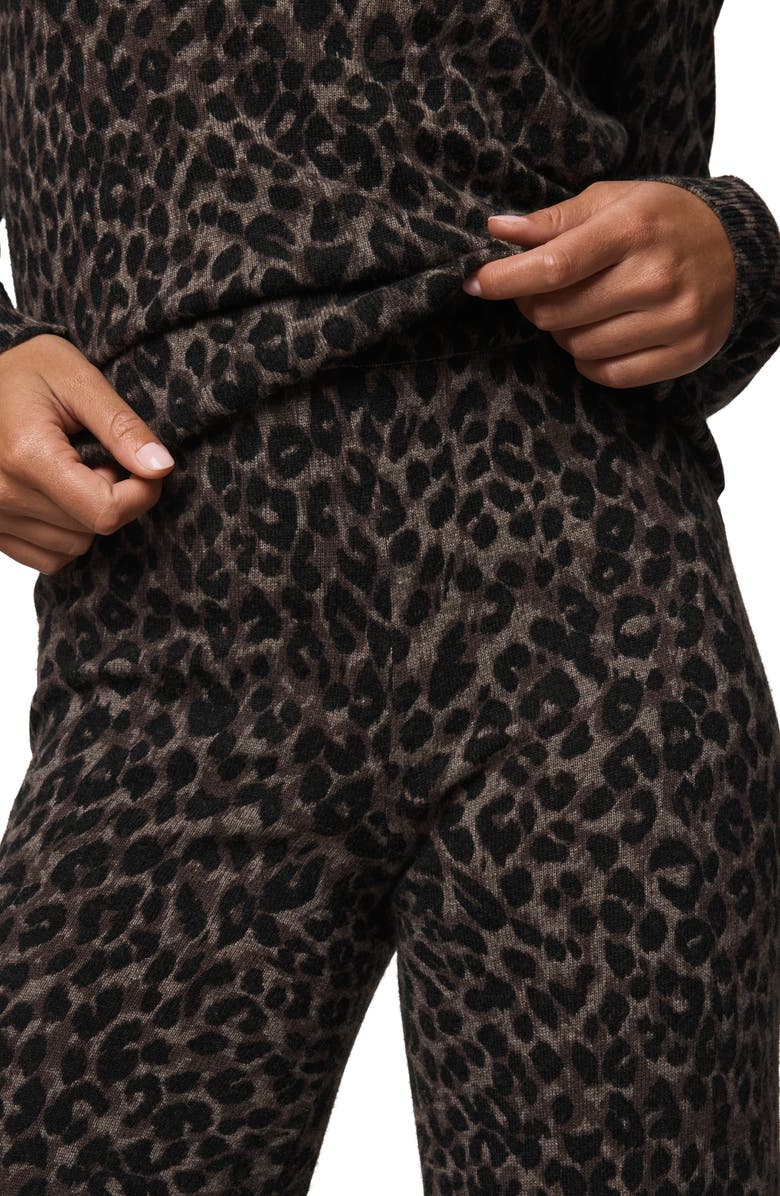 Splendid Leopard Print Sweater Pants, Alternate, color, Leopard Print