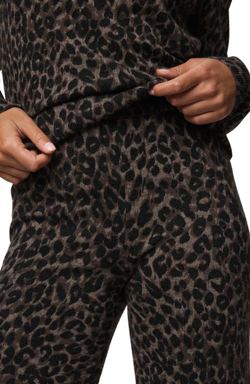 Splendid Leopard Print Sweater Pants In Animal Print
