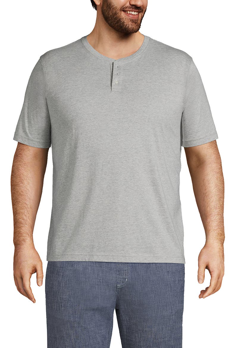 Short Sleeve Super-T Henley, Alternate, color, Gray Heather