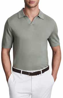 Duchie Johnny Collar Short Sleeve Wool Polo Sweater