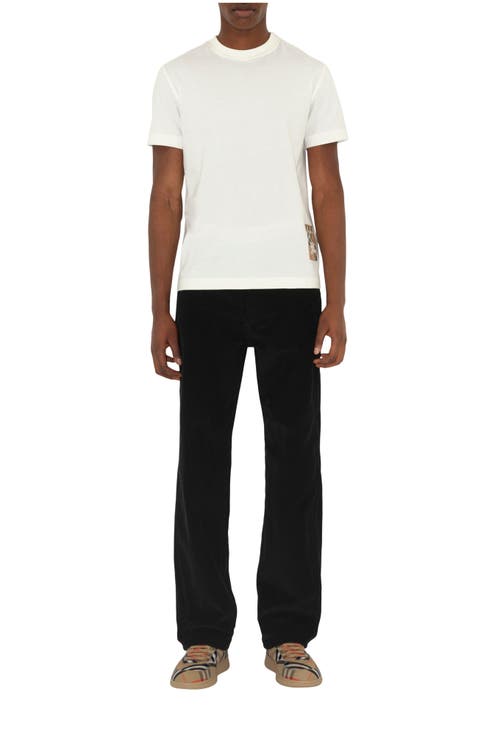 Check Label Cotton T-shirt