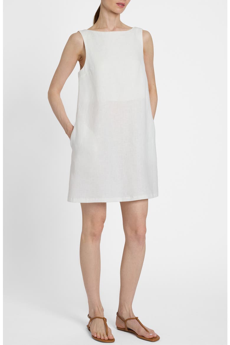 Jaclyn Sleeveless Shift Dress, Main, color, Creme