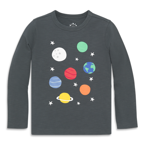 Kids Long Sleeve Solar System Tee