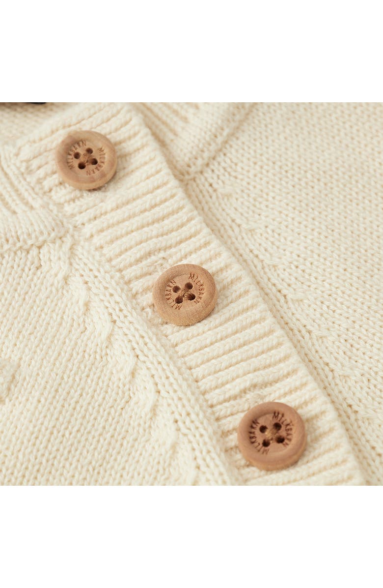 Milkbarn Knit Popcorn Sweater, Alternate, color, Snow