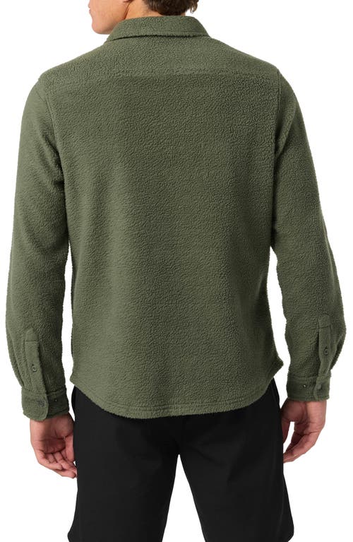 O'neill Glacier Fleece Snap-up Overshirt In Green