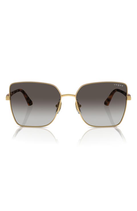 58mm Gradient Butterfly Sunglasses