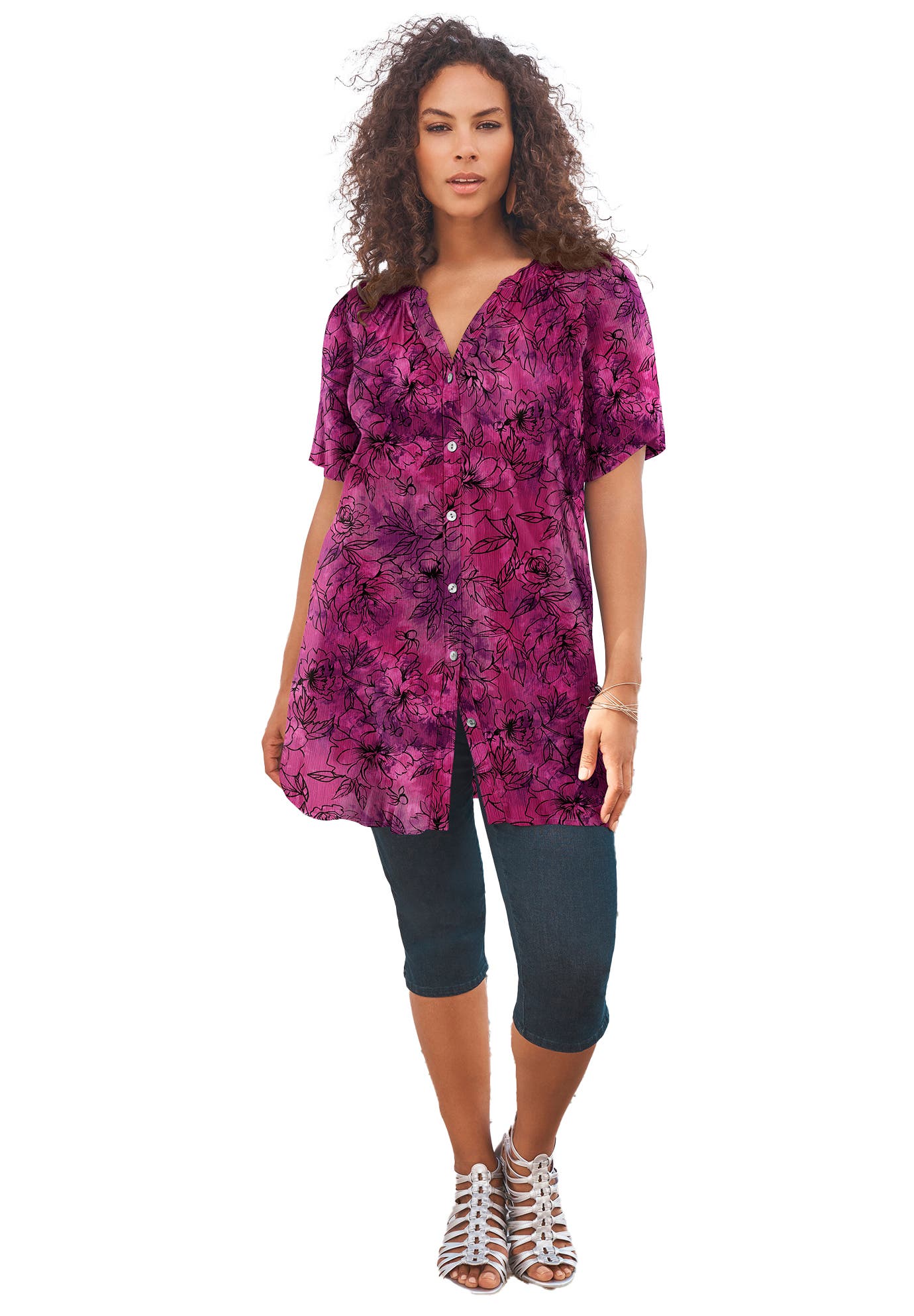 BERRY TIE DYE FLORAL