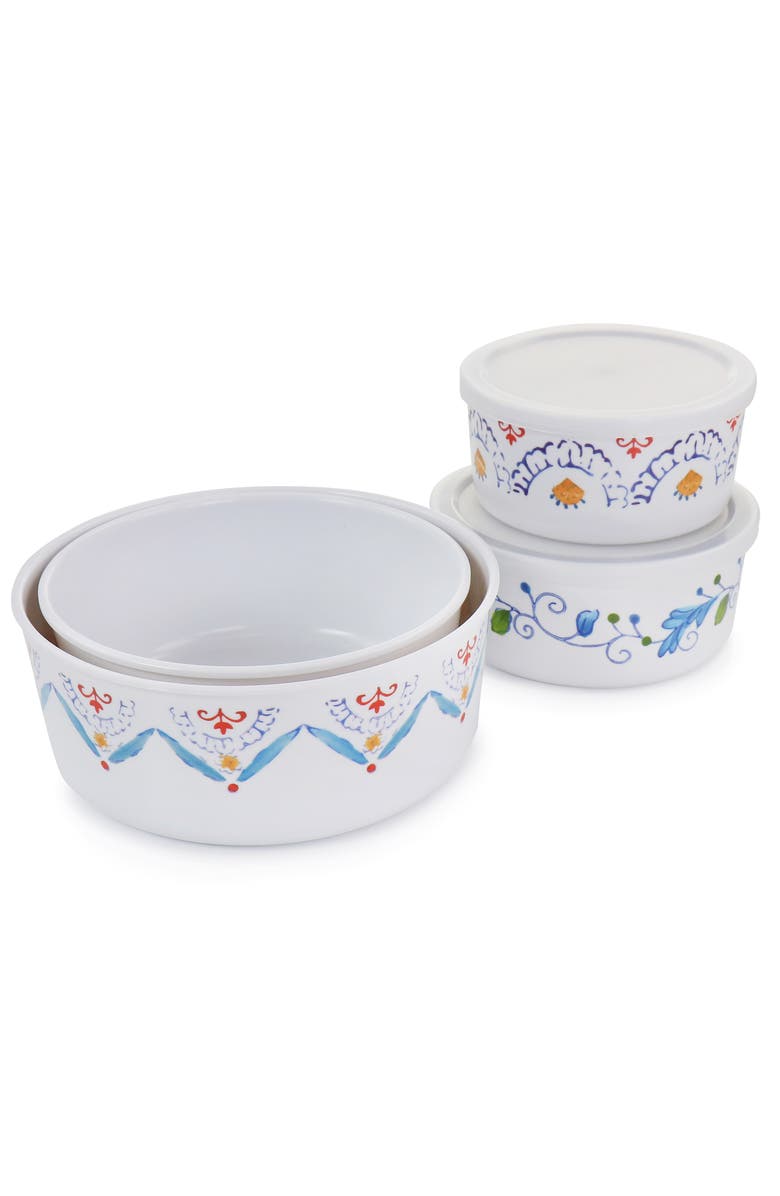 Gibson Home 8 Piece Anaya Round Nesting Food Storage Set, Alternate, color, Multi