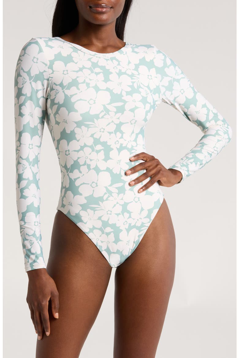 Coco UPF Surf One-Piece Swimsuit, Main, color, SEA GLASS