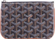 Pre-Owned Goyard Senat Zip Pouch Coated Canvas Mini
