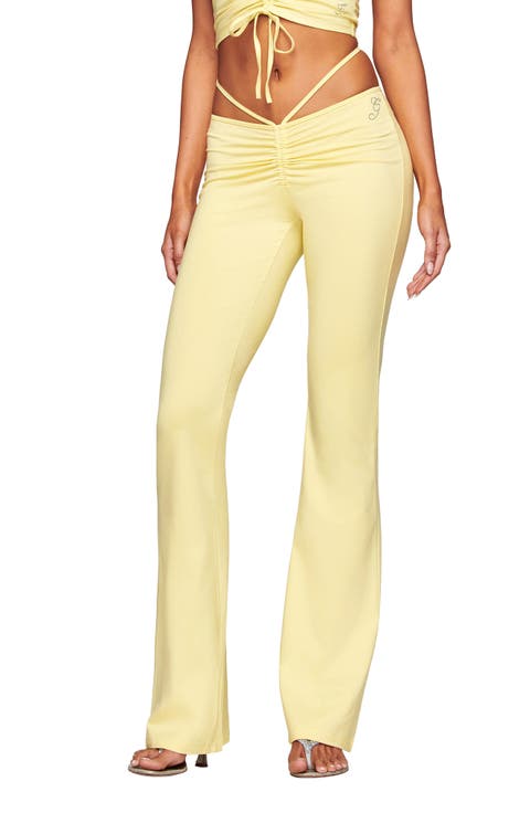 Halo Ruched V-Waist Flare Jersey Pants