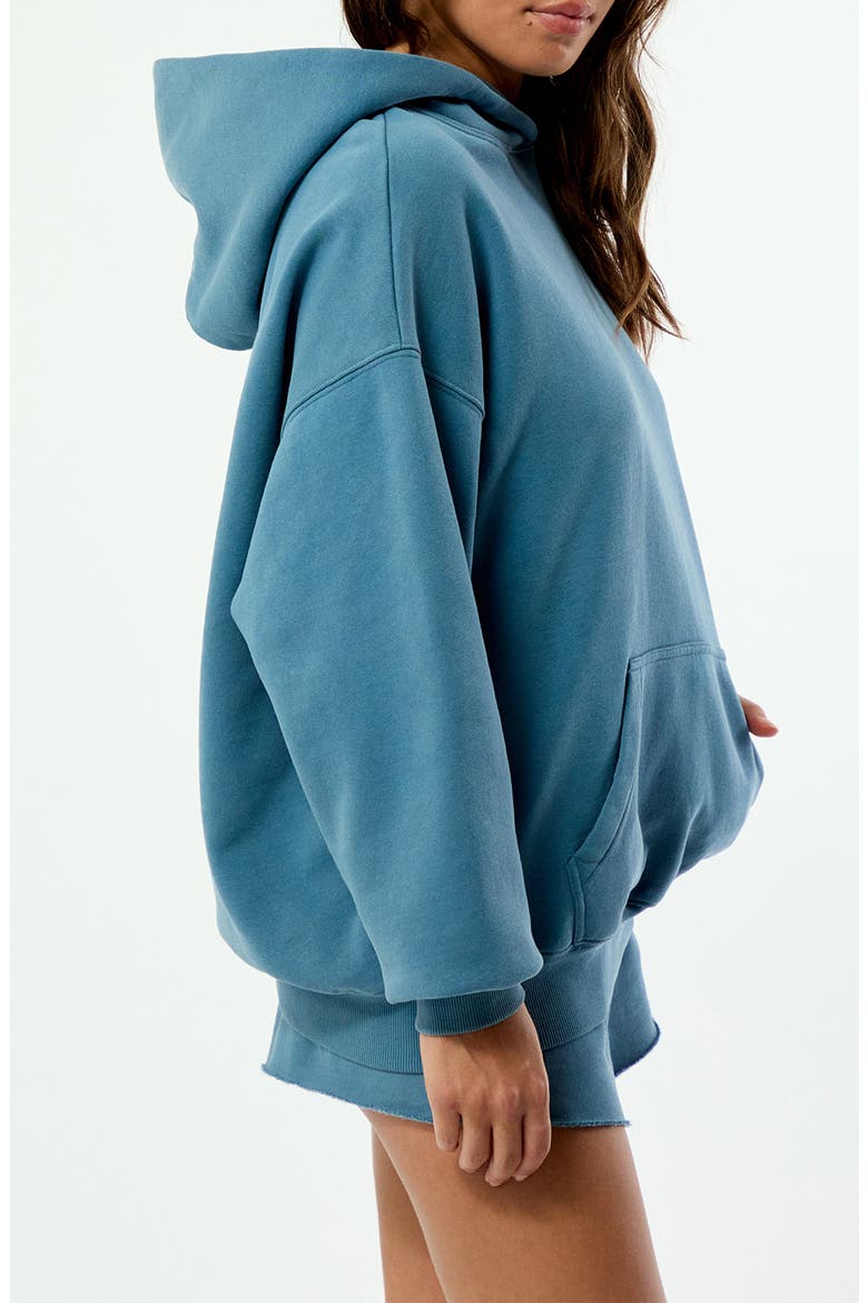Core Washed Fleece Hoodie, Alternate, color, DARK BLUE