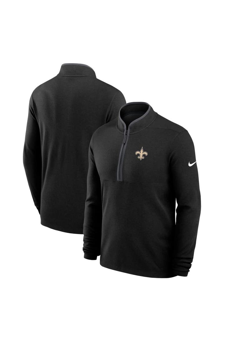 Men's Nike Black New Orleans Saints Lightweight Victory Dri-FIT Half-Zip Pullover, Main, color, Black