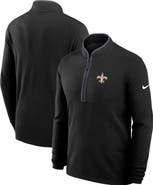 Nike Men's Nike Black New Orleans Saints Lightweight Victory Dri-FIT Half-Zip Pullover