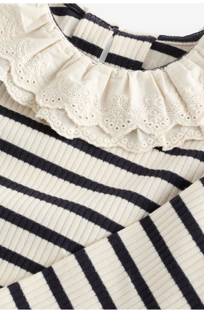 NEXT Kids' Stripe Eyelet Accent Cotton Knit Top, Alternate, color, 