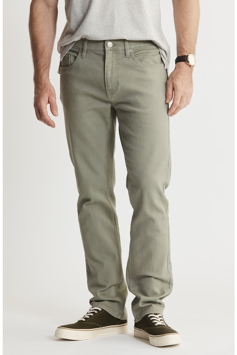 Bowery Straight Leg Denim Pants, Main, color, OLIVE