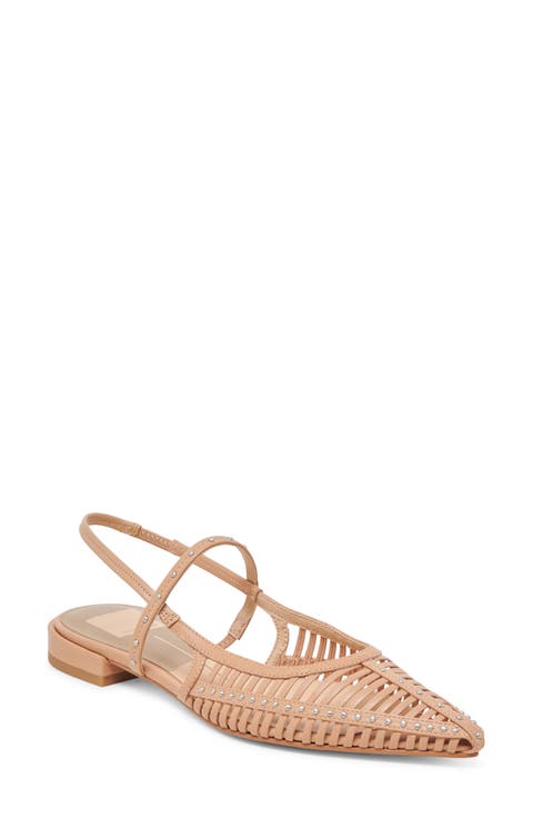 Phinly Pointed Toe Slingback Flat (Women)