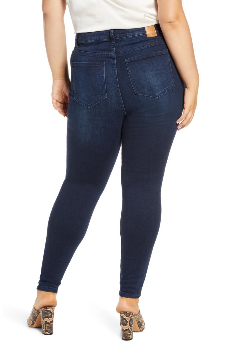 Olivia Sculpting Skinny Jeans, Alternate, color, DARK WASH