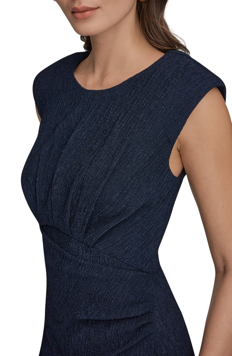 Donna Karan New York Cap Sleeve Midi Dress, Alternate, color, Nightfall