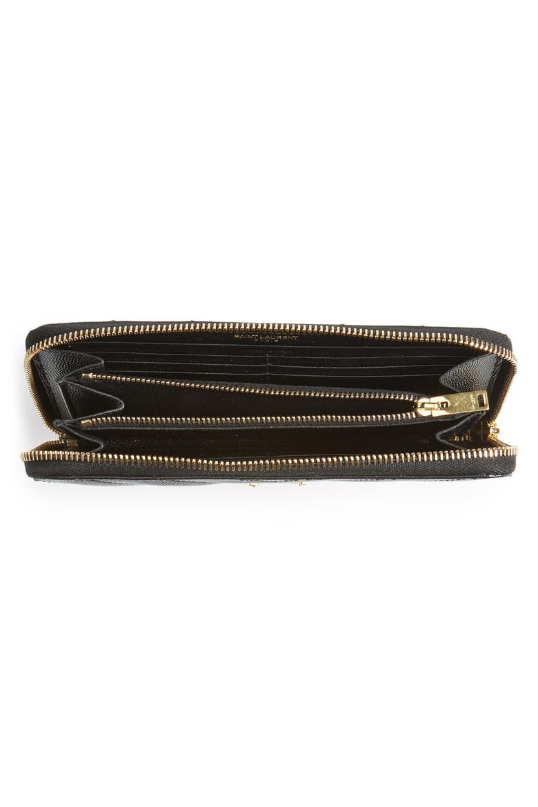 Monogram Quilted Leather Wallet, Alternate, color, 1000 NERO