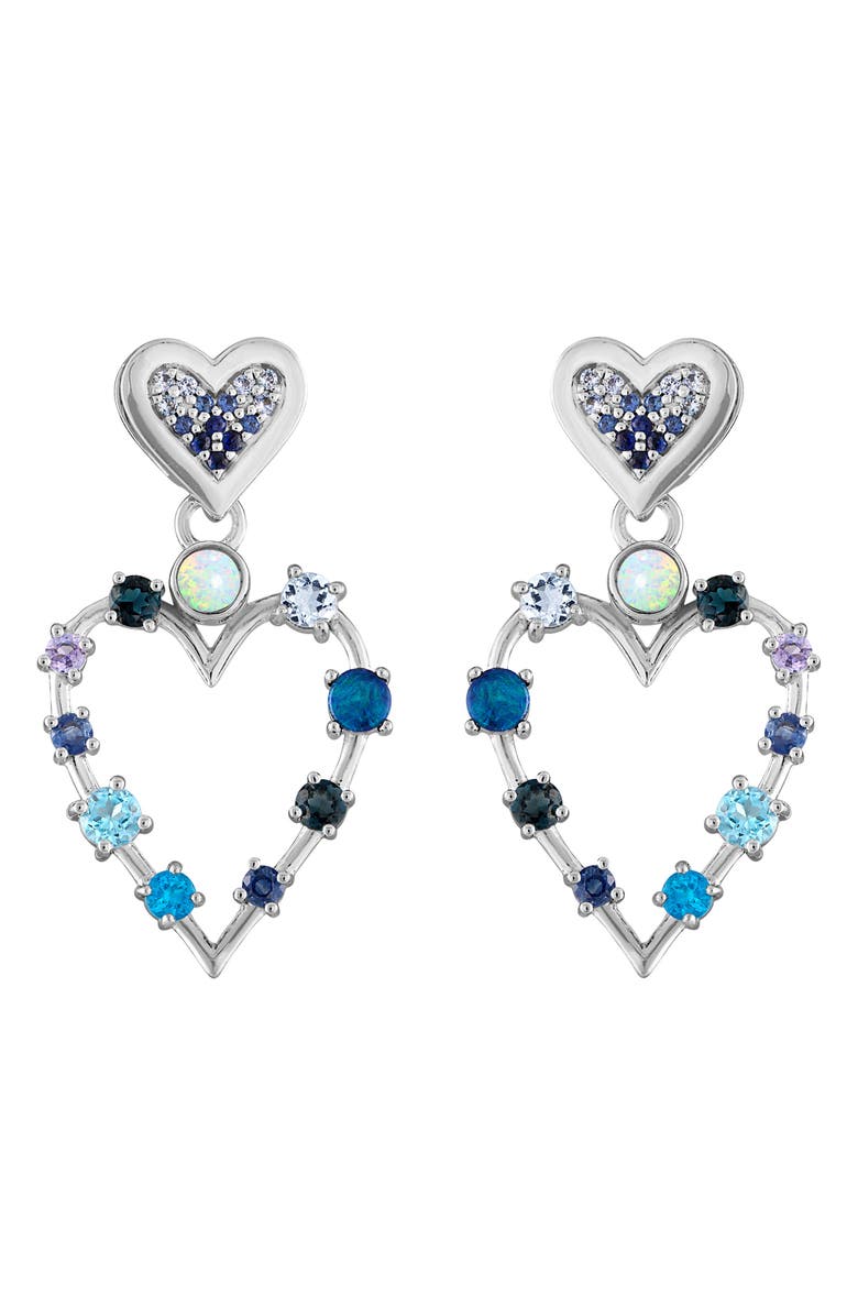 EDEN PRESLEY Small Love Transformer Drop Earrings, Main, color, Metallic White Gold