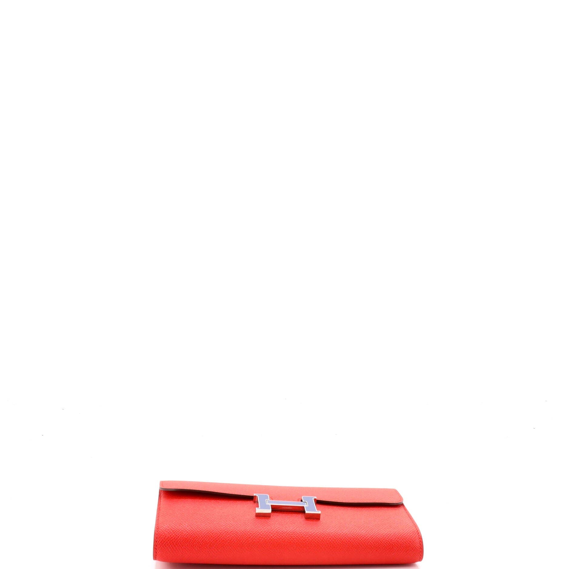 Pre-Owned Hermes Constance Wallet Epsom Long, Alternate, color, Capucine