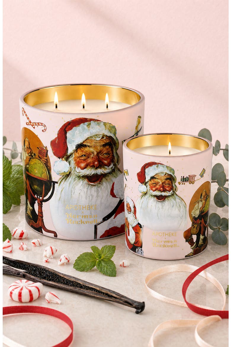 Norman Rockwell Peppermint Taffy Candle, Alternate, color, NO COLOR