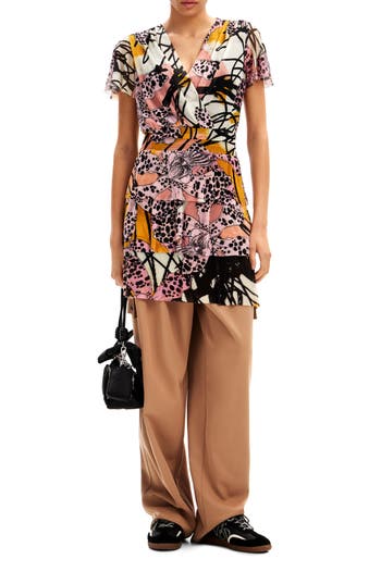 Desigual M. Christian Lacroix Orchid Mini Dress In Multi