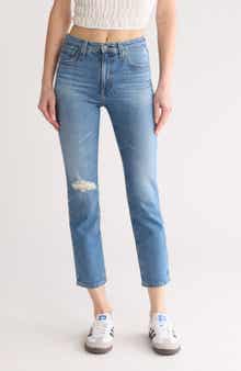 AG Isabelle High Waist Ankle Straight Leg Jeans