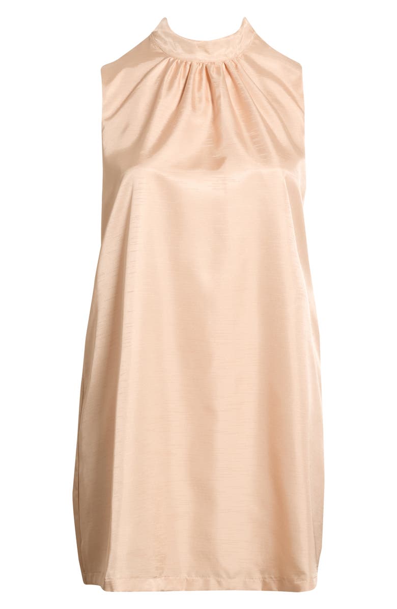 SUGARLIPS Keyla Satin Trapeze Dress, Alternate, color, Ivory