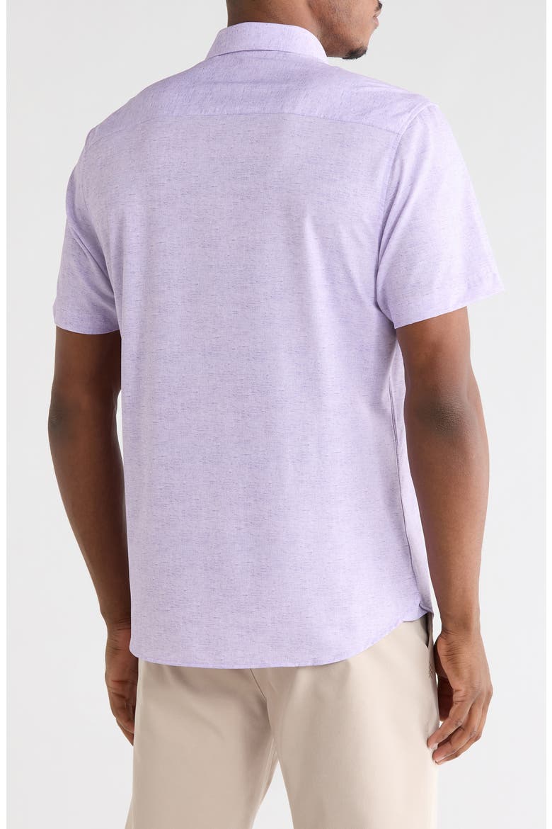 Short Sleeve Button-Down Shirt, Alternate, color, LAVENDER