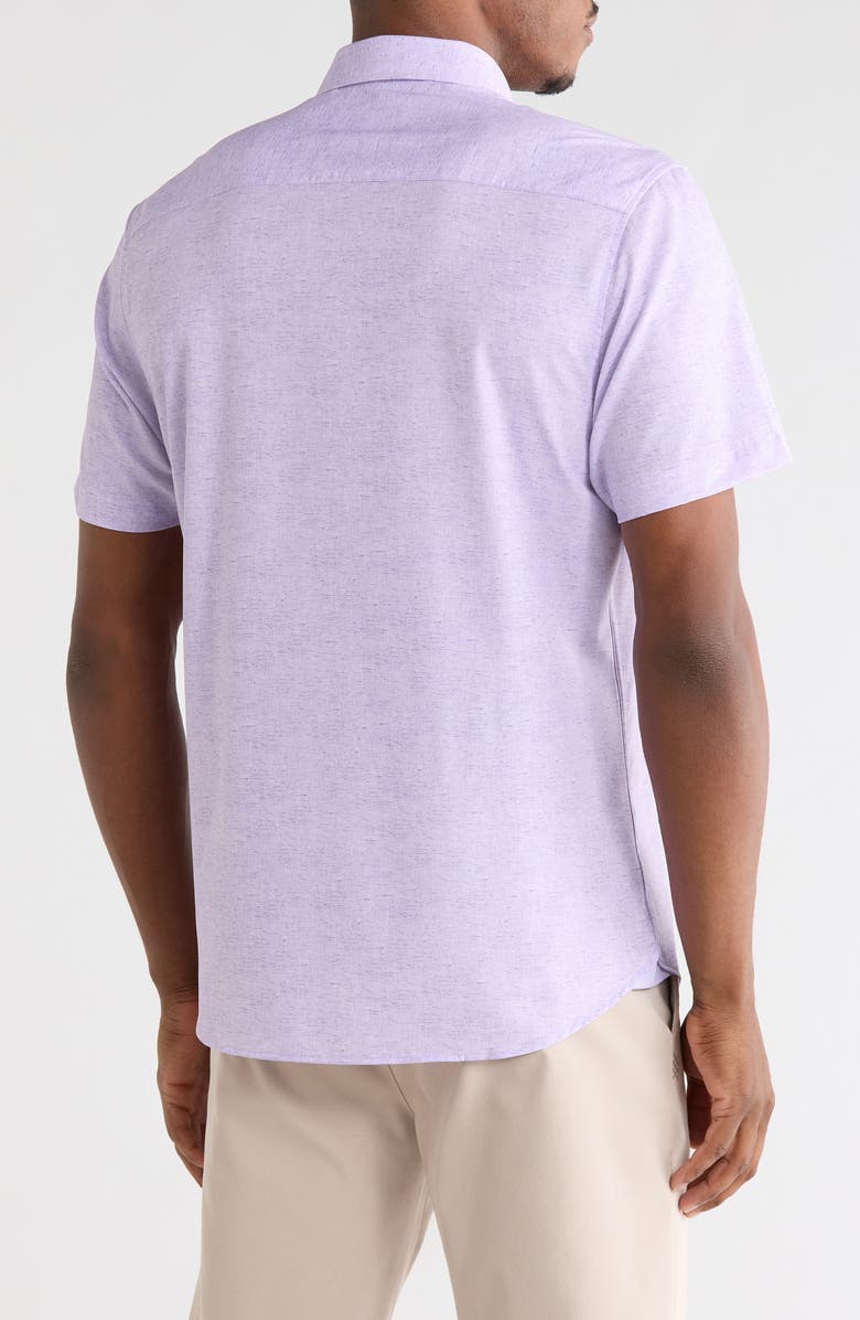 CONSTRUCT Short Sleeve Button-Down Shirt, Alternate, color, Lavender