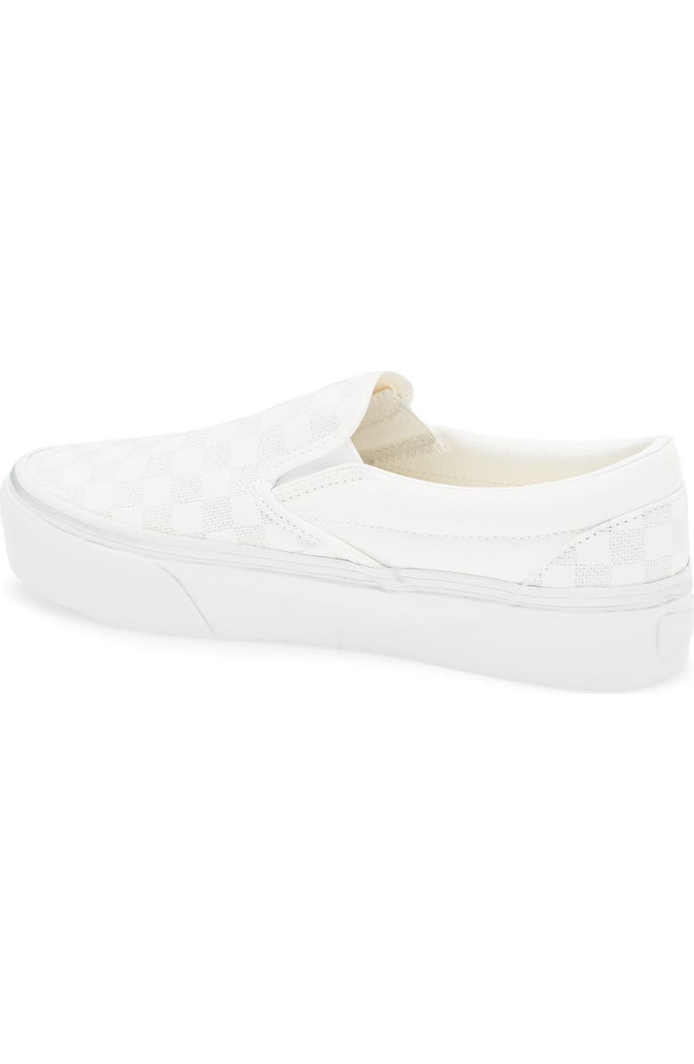 Vans Classic Slip-On Platform Sneaker, Alternate, color, Metallic Checkrbrd Silver