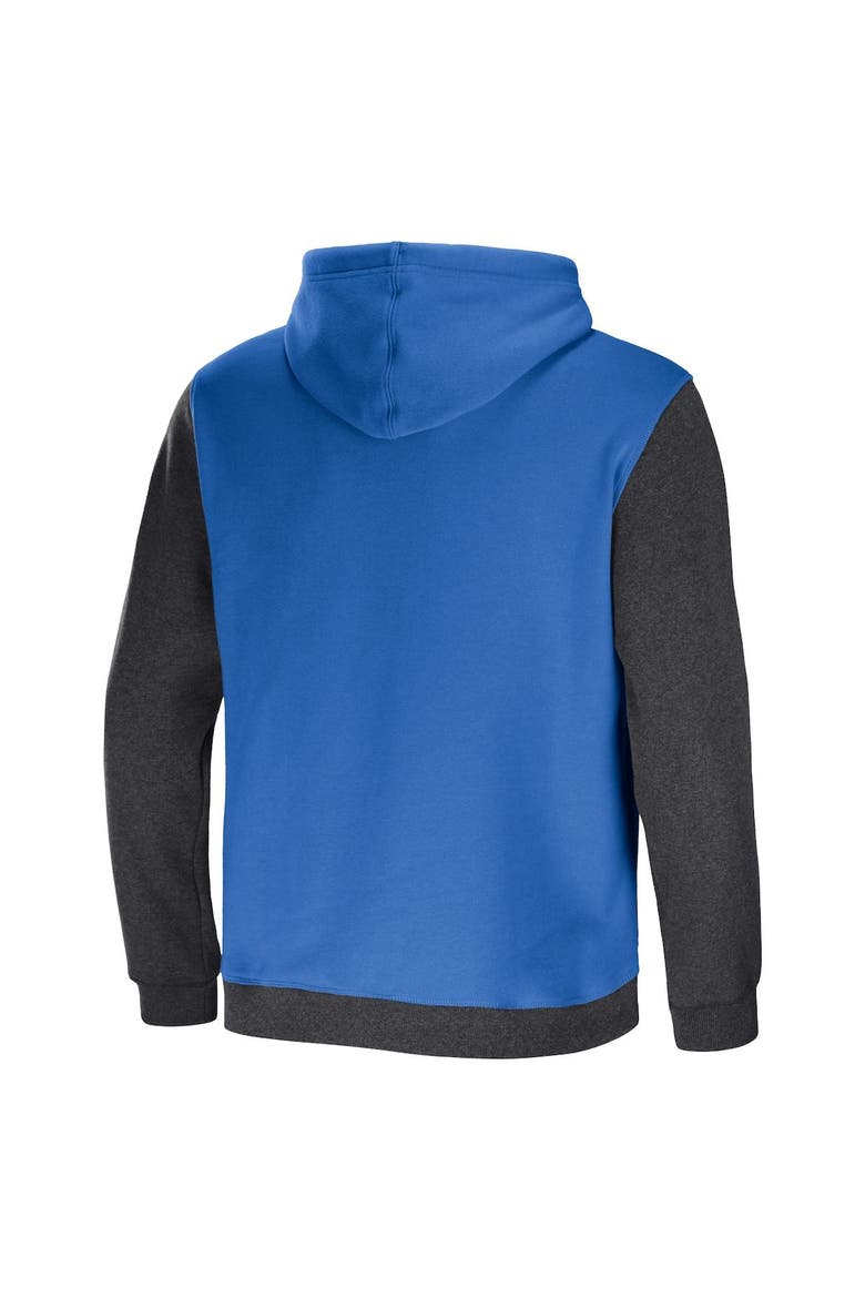 Men's NFL x Darius Rucker Collection by Fanatics Powder Blue/Charcoal Los Angeles Chargers Colorblock Pullover Hoodie, Alternate, color, Powder Blue