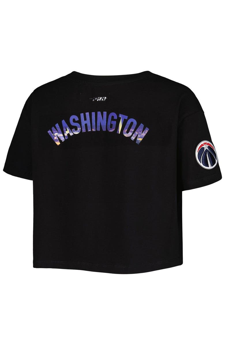 PRO STANDARD Women's Pro Standard Black Washington Wizards Cityscape Crop Boxy T-Shirt, Alternate, color, 