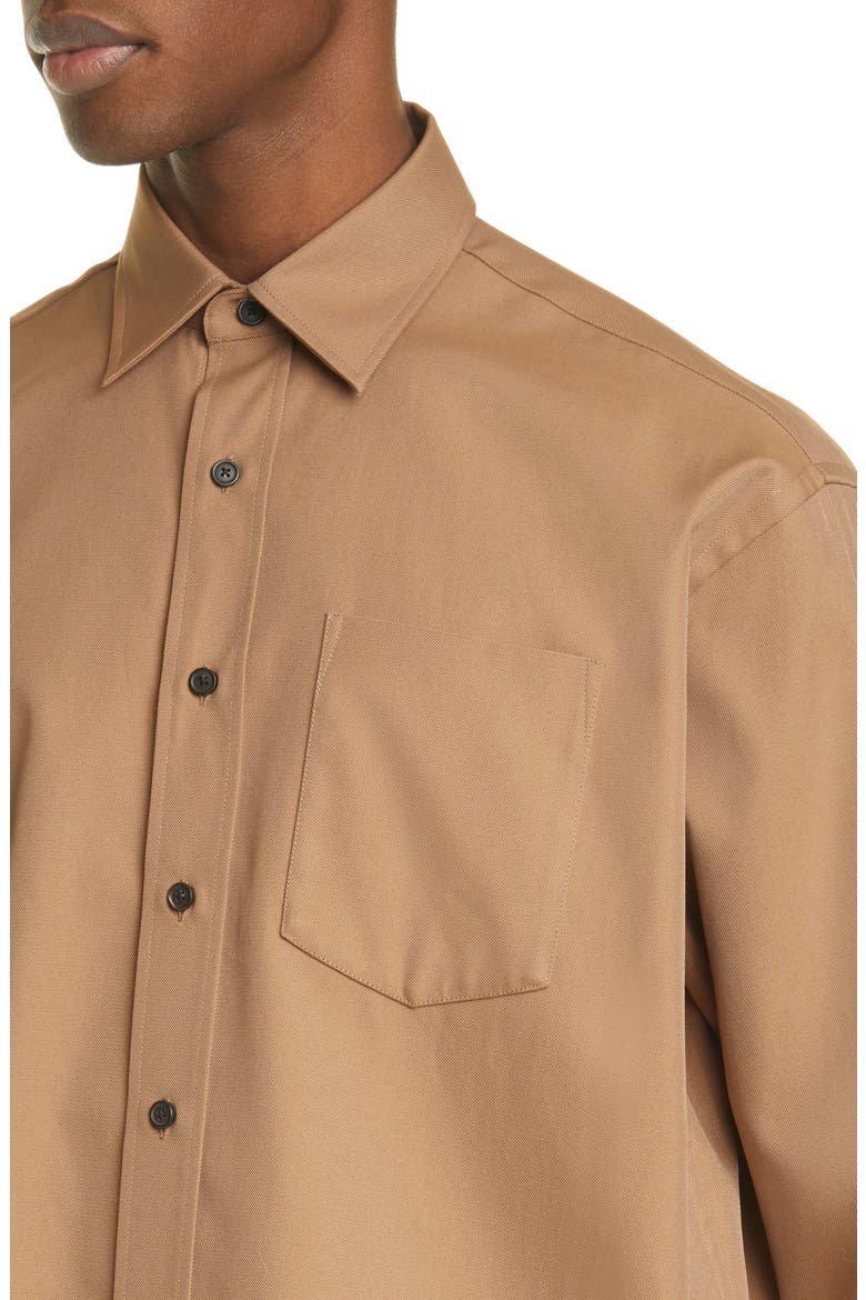 Atlent Longline Button-Up Shirt, Alternate, color, MUSHROOM BEIGE