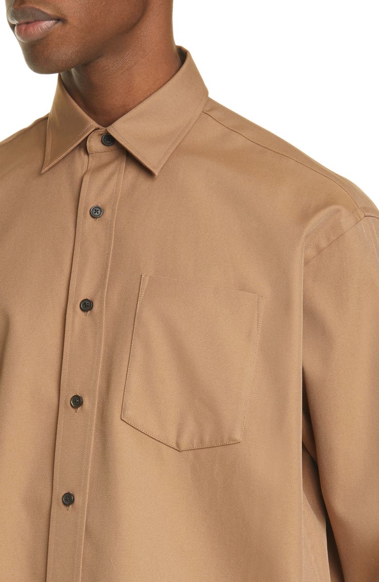 Acne Studios Atlent Longline Button-Up Shirt, Alternate, color, 