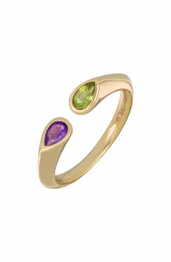 14K Gold BLC Mix Split Shank Ring