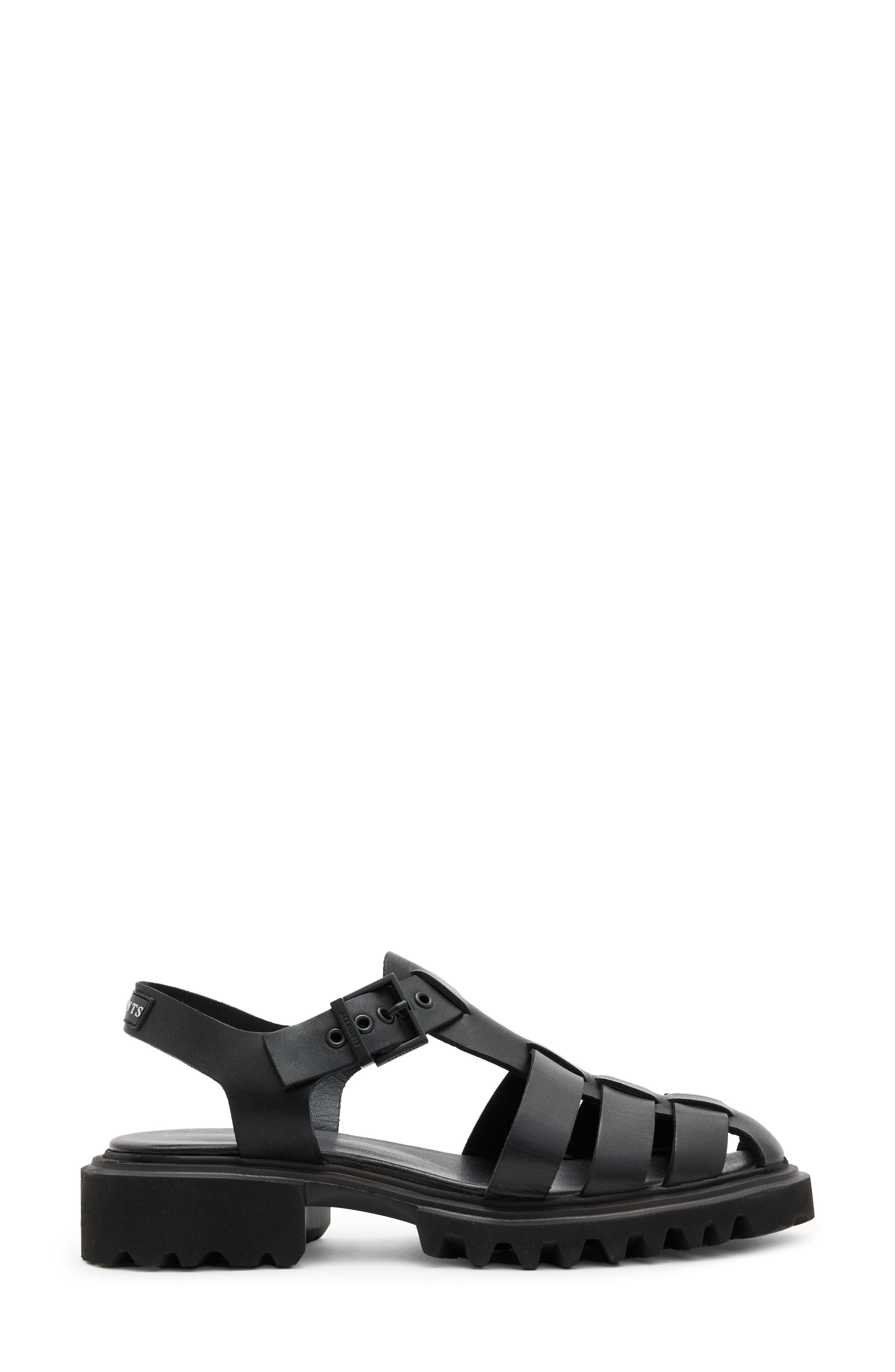 Nessa Fisherman Sandal, Alternate, color, BLACK