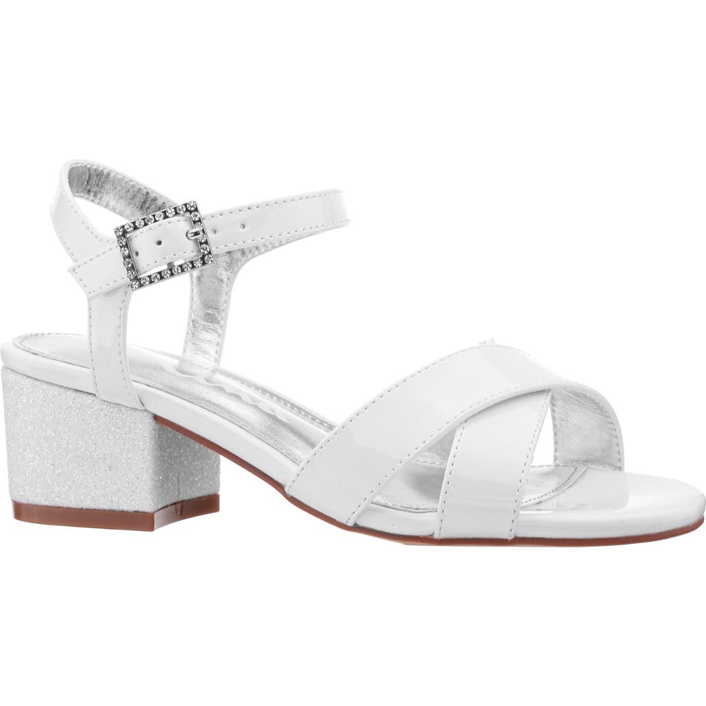 Nina Little Girls Block Heel Dress Sandals In White
