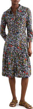 Seasalt Cornwall Cudden Print Organic Cotton Blend Midi Dress