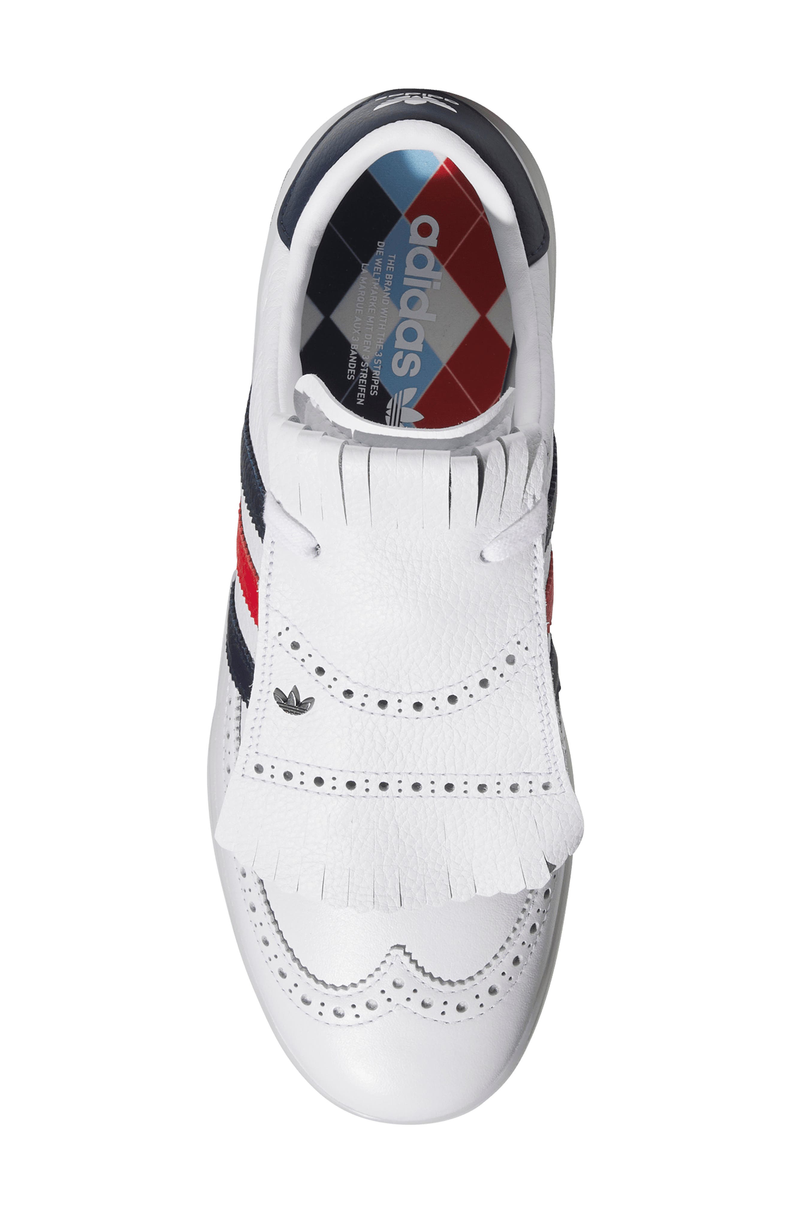 adidas Course Cup Spikeless Golf Sneaker, Alternate, color, White/ Night Indigo/ Scarlet