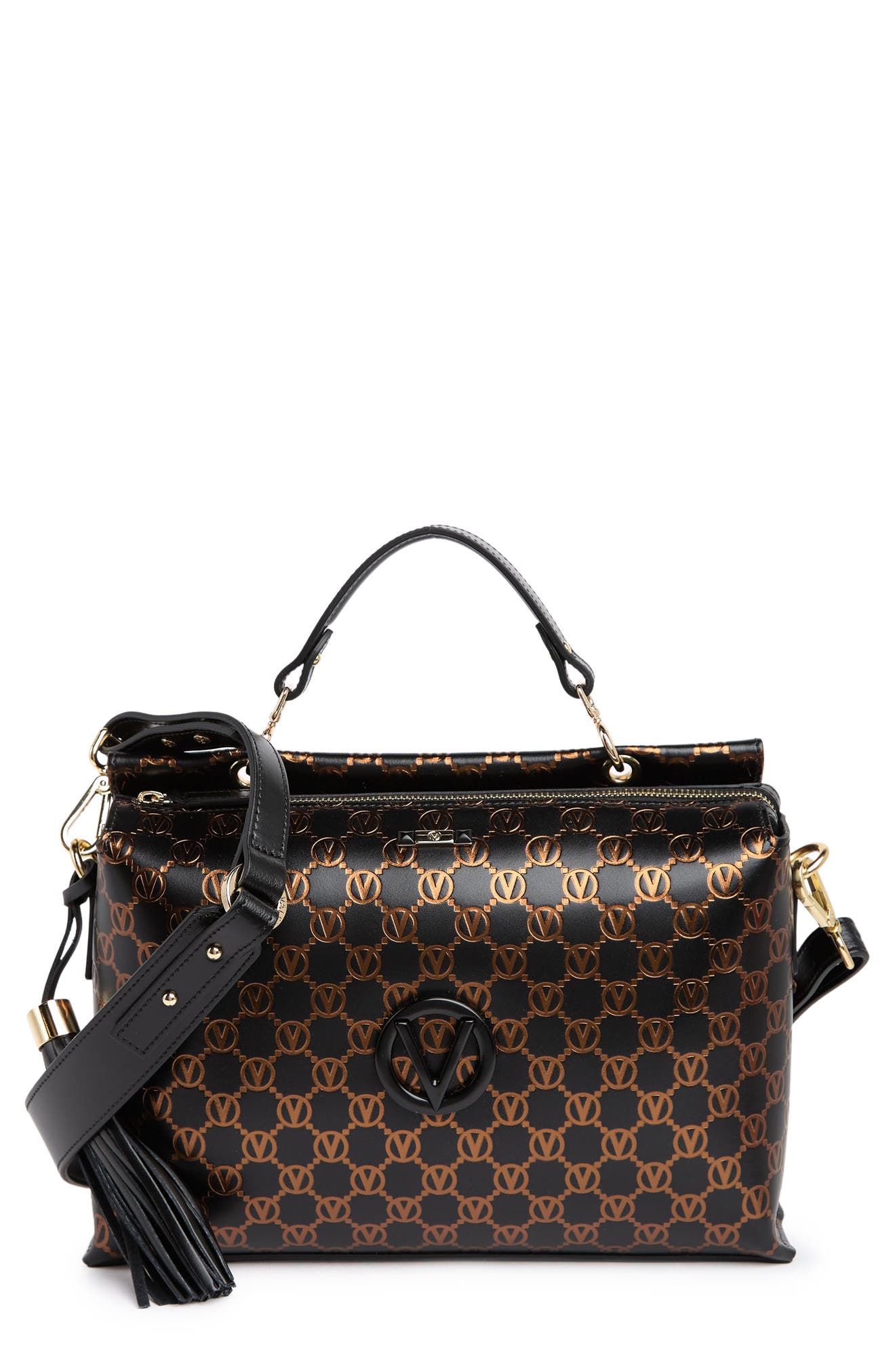 VALENTINO BY MARIO VALENTINO Bridget Leather Logo Monogram Crossbody Bag, Main, color, 