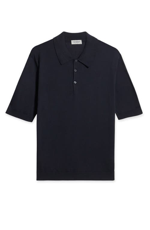Fortela Isis Short Sleeve Knit Polo In Blue