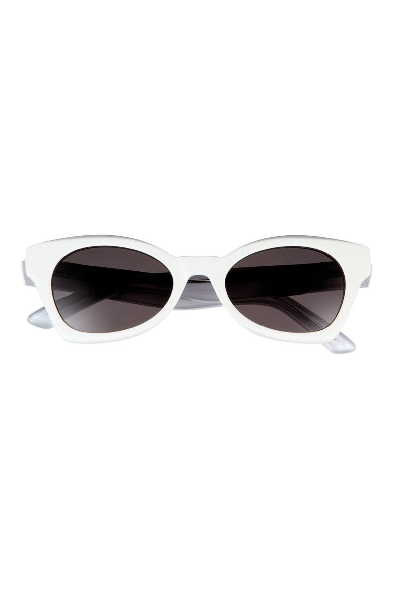 53mm Polarized Cat Eye Sunglasses, Main, color, WHITE WHITE GREY