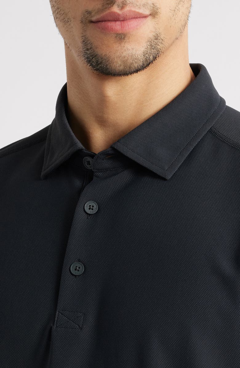 Rhone Regatta Piqué Performance Polo, Alternate, color, Black